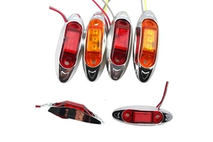 Top Seller High Bright 3LED Trailer,vehicle,ship Truck Lighting Oval Shaped 12v 24v 10-30v Electroplate Frame Side Light