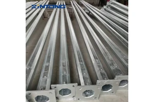 Q235 Galvanized Village Rural Road Construction Lamp Post 6m 8m Energy Saving Solar Street Light Pole