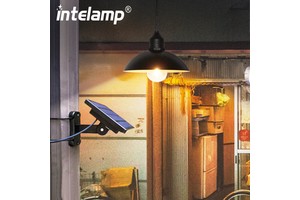 Intelamp Shed Lamp Waterproof Solar Powered Warm Solar Hanging Lights Umbrella Pendant Light Outdoor