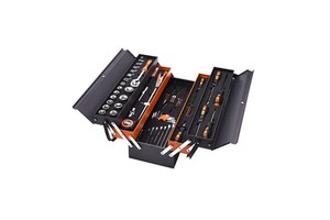 Heavy Duty Lockable Heavy Duty Tool Box 3 Layer Metal Tools Box Portable Toolbox Cantilever Metal Toolbox
