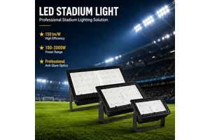 Die Casting Aluminum Alloy 100W-2000W LED Sports Lighting IP66 Waterproof for Outdoor Football Pitch Basketball Court Stadium