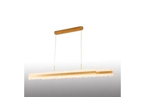 Modern LED Aluminum Long Middle Adjustable Height Horizontal Pendant Light Chandelier for Home Dining Table Restaurant