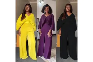 Women Sets Fashion Suit New Female V-neck Bat Sleeve Chiffon Top Crimped Wide Leg Pants Two Piece Set