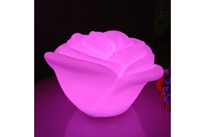 Bedside Luminous Rose Lantern Decoration Bar Club Table Lamp Colorful Night Lamps Illuminated Rose Flower Motif Light