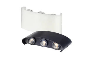 Outdoor Double Head up and Down Light Arc Wall Lamp Interior Corridor Stair Corridor Lamp Balcony Spot Lamp Led Aluminum New 90