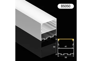 Surface Mounted LED Aluminum Profile for Office Lighting Double Sided Linear Light Housing 2M 3M
