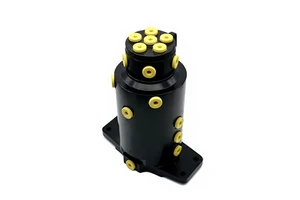 YHZ 10 9 Hydraulic Rotary Joint Swivel Union 15-25 L/min 25 MPa 10-Channel Heavy-Duty for Excavators/Cranes/Aerial Platforms