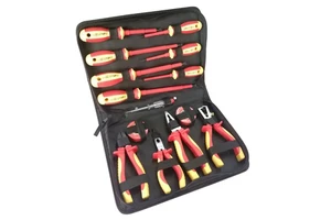 15 Piece 1000V VDE Insulated Pliers, Screwdrivers Tools Set VDE Tools Set Insulation EN60900 Voltage Hand Tools Set