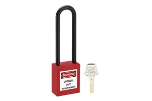BOYUE Insulation Durable Nylon 76mm Long Shackle Safety Padlocks with CE Certification One Year Warranty