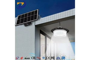 OEM ODM Outdoor Indoor Solar Power Ceiling Shed Light 244 LED Motion Sensor Pendant Light IP65 Waterproof Garden Lamp