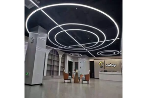 Custom Big Ring Led Curved Led Light Profile Curve Led Aluminum Profile Decorative Linear Light for Round Led Light Ceiling