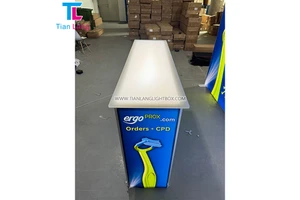 High Quality 6ft Tool Free Aluminum Exhibition Light Box LED Backlit Promotion Counters Fair Portable Trade Show Display Counter