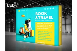Custom Pop up Portable Trade Show Display, LED Light Box for Advertising