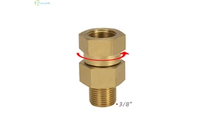High Pressure Washer Swivel Coupling 3/8" Brass Adapter New Condition Cleaners' Rotating Fitting Connector