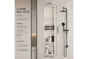 Modern Minimalist Stainless Steel Waterproof Moisture-Proof Recessed Storage Cabinet Lamp Drain for Bathroom Shower Room Living
