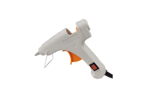 10W Mini Anti-hot Cover Hot Glue Gun with 2 Glue Sticks Colourless Hot Glue for DIY Art Hobby Craft Sealing or Quick Repairs