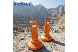 Sinodrills Down The Hole DHD380 Shank 8 1/2'' Inch 216mm DTH Drill Bits Flat Face Ballistic Buttons