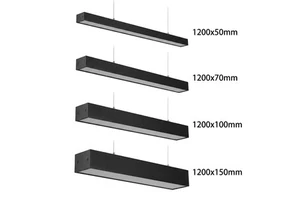 30W 40W 50W 1200mm Suspended Linkable LED Linear Panel Light IP20 Rated 3-Year Warranty Aluminum Alloy