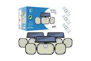 1000lm IP65 Outdoor Solar LED Spotlights & Flood Lights for Garden with Remote Control