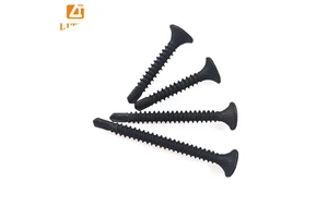 Tornillo Para Placas De Yeso De Alta Velocidad Con Punta Autoperforante Fosfatado Negro Para Chapa Fina