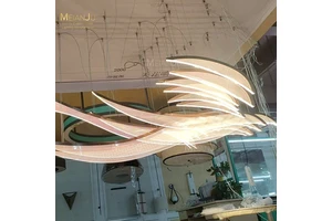 Industrial Loft Exhibition Hall LED Lighting Fixture Chandelier Low Price Oval Shape for Hotel Application