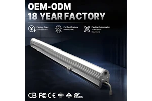 Dome Milky Cover Uniform 24V IP65 LED Linear Light 12W 1m for Building Facade Hotel Contour Project YRY12-M1-C1