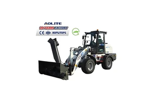 AOLITE E615 CE 1500kg Mini Construction Garden Shovel Articulated Battery Farm New Wheel Electric Pala Cargadora Indoor