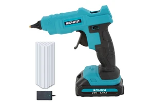 Professional Mini Hot Melt Glue Gun with Removable Anti-Hot Cover DIY Grade Battery Power Source
