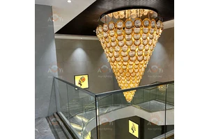 Sales Department Villa Hotel Living Room Light Custom Creative Design Restaurant Flower Flower Lamp Gilt Shape Chandelier LED 20
