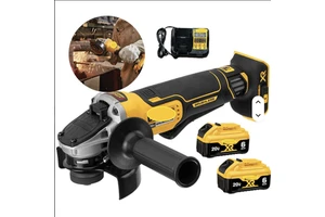 DERKALT 20V Cordless Brushless Angle Grinder 110mm/125mm Paddle Switch DIY for Cutting