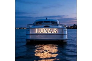 Marine 316 Stainless Steel LED Yacht Name Sign 3D Waterproof Backlit Ship Lettering for Transom and Hull Side Decoration