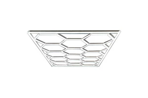 Aoying Hexagon Honeycomb LED IP65 AC Powered Workshop Garage Light with CRI 95 6000K Daylight and 3-Year Warranty