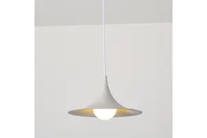 Eminent Wabi-Sabi Foam Pendant Light Textured Trumpet Installation Commissioned Organic Modern Stately Masterpiece Artwork