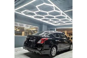 Factory Warehouse Customized Led Auto Repair Garage Hexagonal Lights for Car Wash Beauty Lamp Garage LED Light