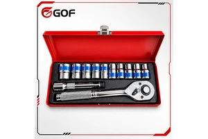 Versatile Heavy-Duty Carbon Steel 12-Piece Auto Maintenance Spanner Set Hard Case Hand Operated for Cars Bikes