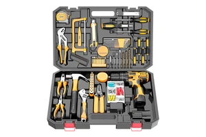 YUTUO OEM Service Lithium Battery Electric Multifunction Cordless Power Drill Plastic Box Kit Hand Tool Hardware Tools Set Combo
