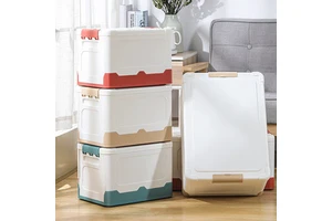 Collapsible Stackable Square PP Container Basket Tool Trunk Organizer Camping Foldable Box Injection Molded 3-6L Capacity