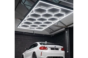 Etop 15 Hexagon Garage Light Hexagon Detailing Workshop Clothing Store Lights Led for Car Shop and Garage Honeycomb Lights