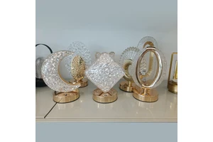 Crystal Art Table Lamp for Bedside Desk Decor Night Light Touch Control Dimmable Led Eyes Protection Metal Holiday Party Gift 20