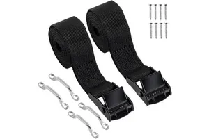 Battery Tie Down Straps Boat Hold Down With Cam Buckle, Stainless Steel Bracket And SS Screws Used For Cooler, Luggage Belt