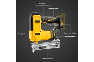 High Quality Battery-Powered Cordless Brushless Nail Gun Industrial Grade Woodworking Electric Nail Gun 1.25 in Nail Length