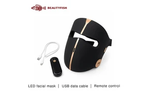 Beautyfish New Design Wireless LED Light Therapy Face Device with 600 Beads 8 Modes for Whitening Acne Spot Removal Anti Aging