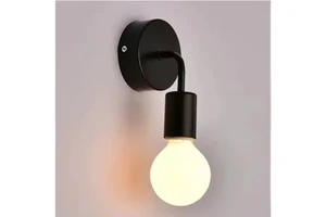 Antique Oft Iron Simple Wall Lamp Retro Country Style LED Linear for Home Office for Restaurant Bar Corridor Aisle Wall Suction