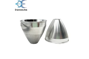 Customized Big Aluminum Reflector 45mmX40mmX10mm Flashlight Light Cup SMO OP Reflector for CREEXHP70 LED