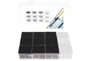 300pcs Polyolefin Shrinking Assorted Heat Shrink Tube Wire Cable Insulated Sleeving Tubing Set 3:1 Waterproof Pipe Sleeve