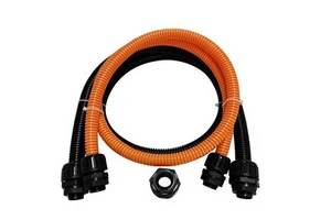 Waterproof straight and elbow type nylon rotary corrugated pipe connector for cable protection of industrial robots