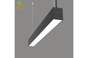 LED Linear Light 5 Years UGR<19 Modern Aluminum Office DIP Switch CCT Power Tunable Linkable LED Surface Mount Linear Light