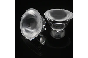 High Quality 55x30mm PMMA Plano-concave Transparent Optical LED Lens with 15-55 Beam Angle for Indoor Commercial Use