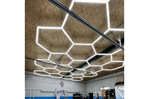 Fast Mass Production Garage Light RGB X Shape Connectable Garage LED Lights Honeycomb LED Garage Lights