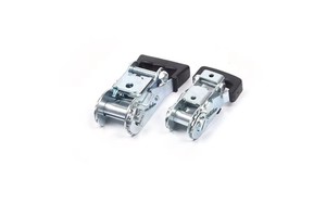 Manufacturer Direct Low Price BaoYing 1.5" Silver Metal Ratchet Cam Locking Buckle Black Rubber Handle 430kg Breaking Strength